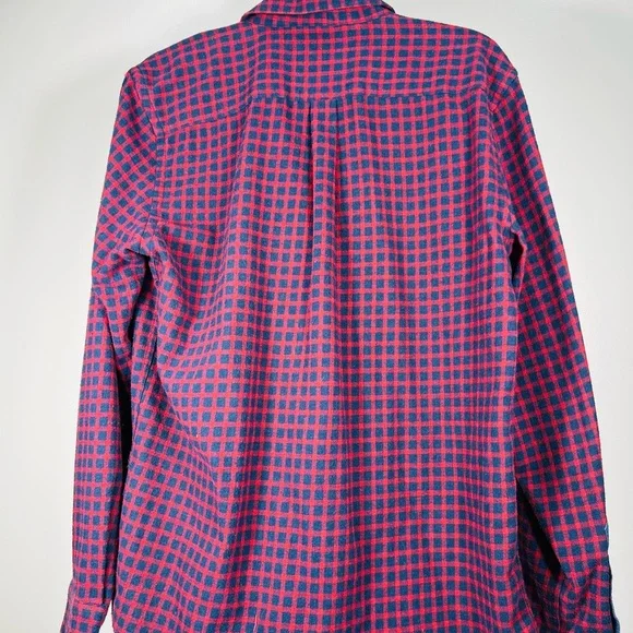 Casual Red and Blue Checkered Men's Shirt - Picture 8 of 10